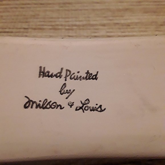 Milson & Louis Cracker Baguette Server Holder Hand Painted Ceramic - Picture 9 of 9